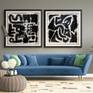 Artwork in black frames (Framing & pairing idea)