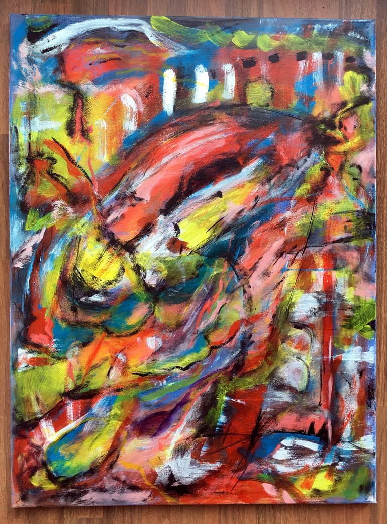 Original Abstract Expressionism Abstract Painting by Niko Ekman