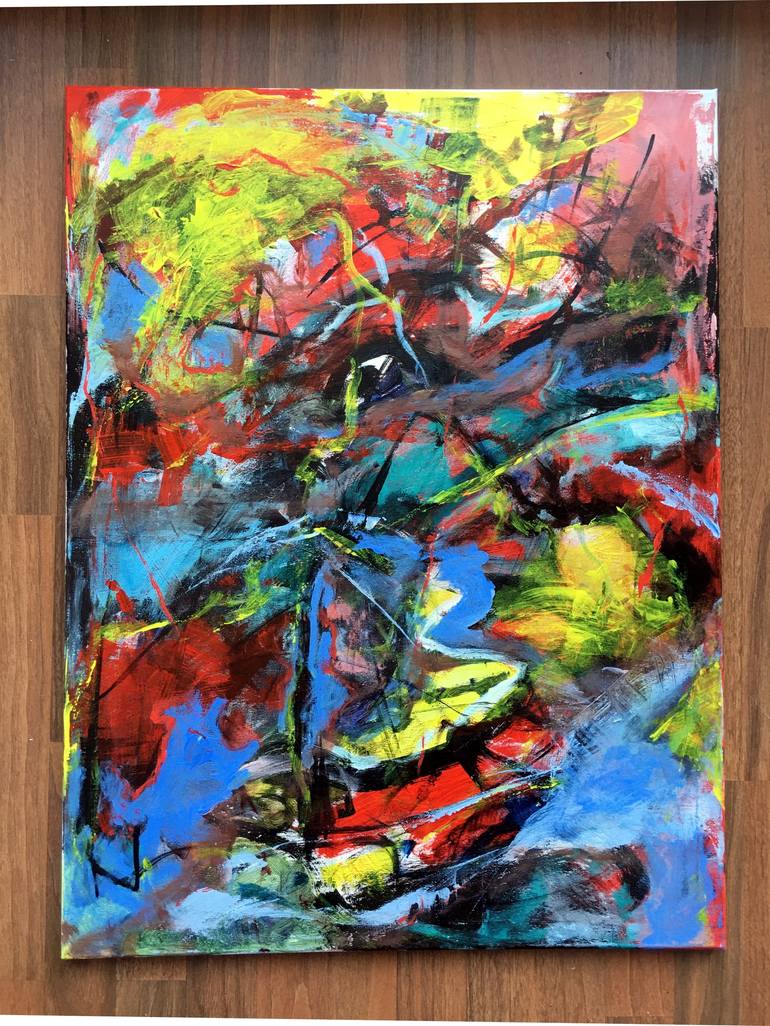 Original Abstract Expressionism Abstract Painting by Niko Ekman