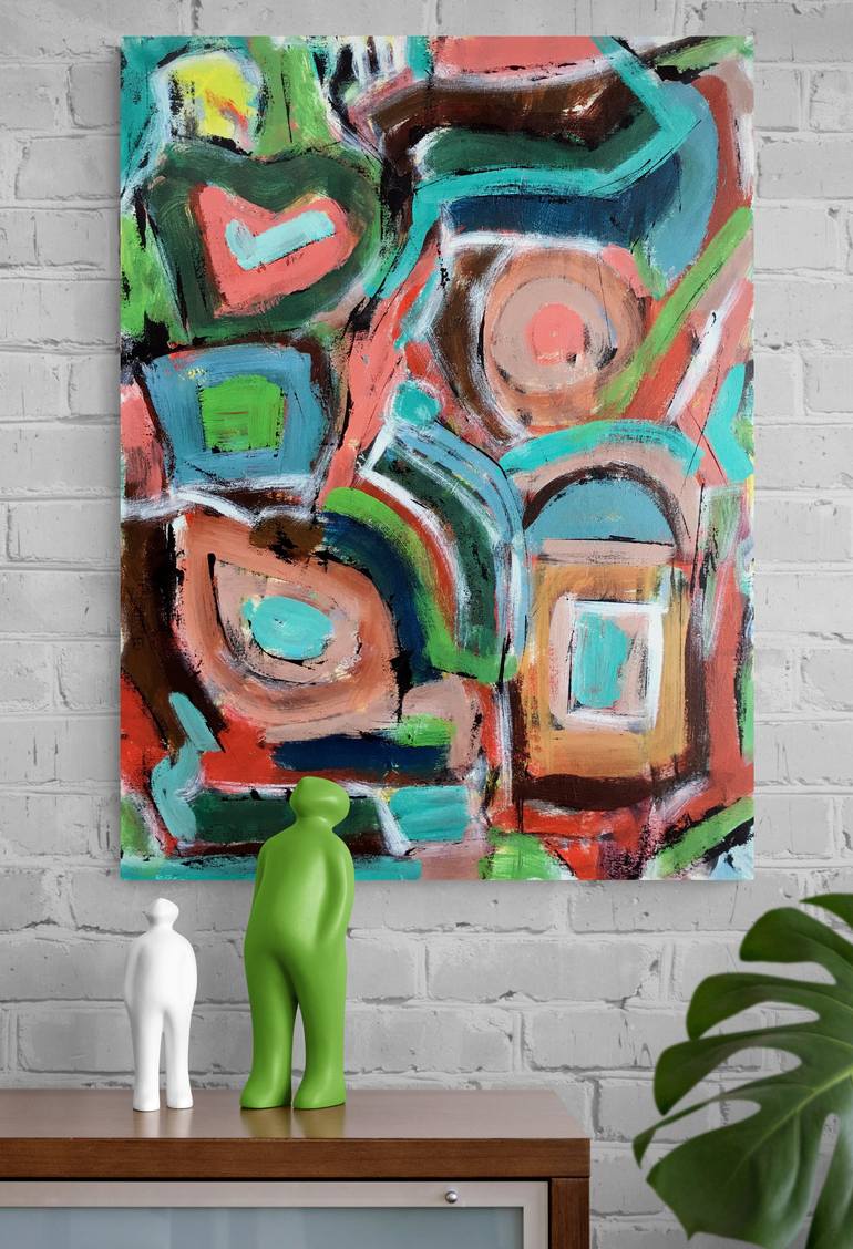 Original Abstract Expressionism Abstract Painting by Niko Ekman
