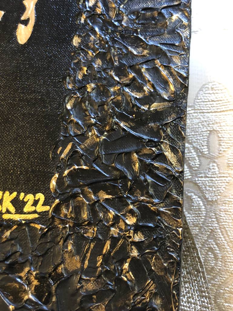 Original Abstract Calligraphy Painting by Saman Khan