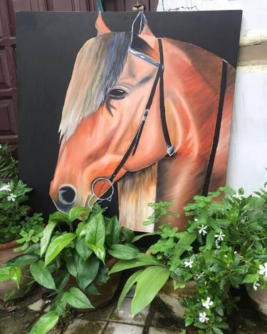 Print of Horse Paintings by Imran Rehan