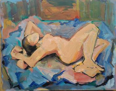 Original Abstract Nude Paintings by silvio de melo