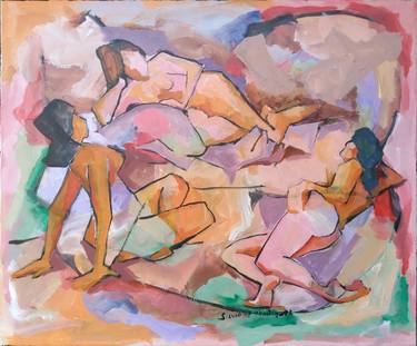 Original Abstract Expressionism Classical mythology Paintings by silvio de melo