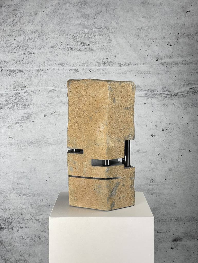 Original basaltstone Abstract Sculpture by Christoph Jakob
