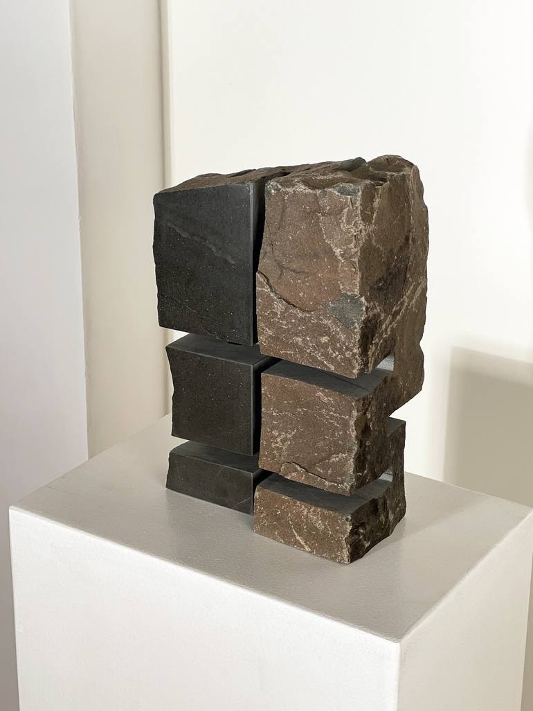 Original geometric Abstract Sculpture by Christoph Jakob