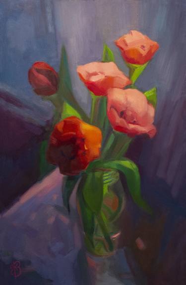 Original Fine Art Floral Painting by Irina Kuzina