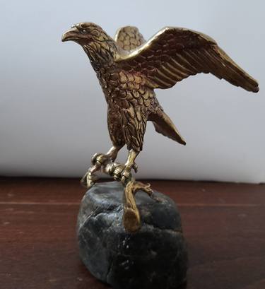 Eagle on a stone thumb