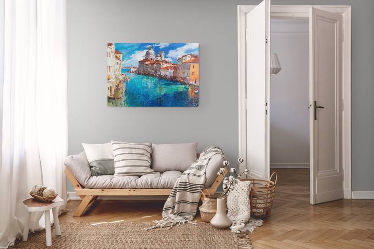 Original Impressionism Architecture Painting by Anastasiia Valiulina