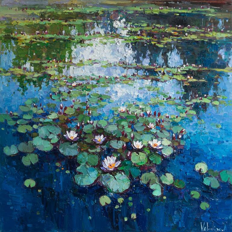 Water Lilies Painting by Anastasiia Valiulina | Saatchi Art