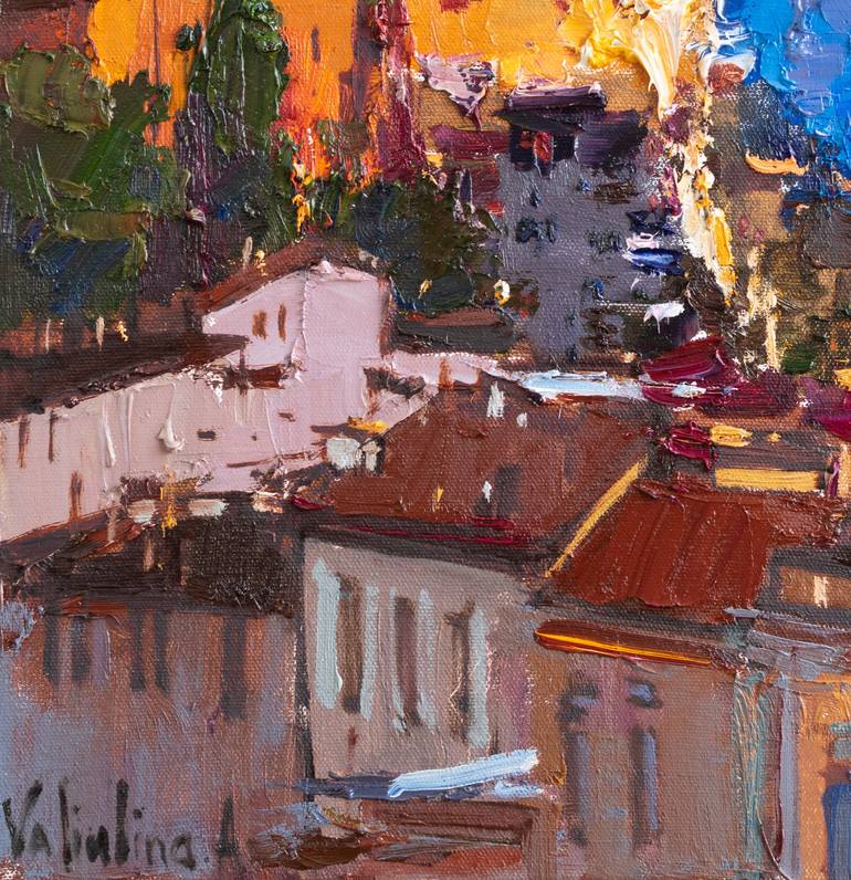 Original Impressionism Cities Painting by Anastasiia Valiulina