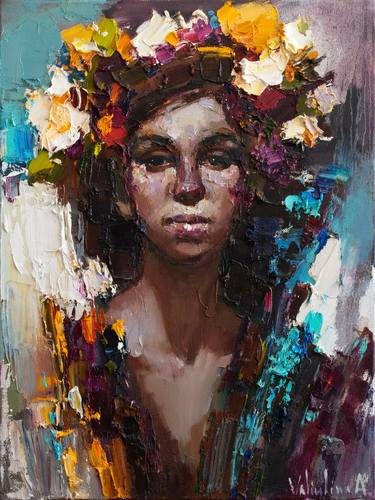 Original Abstract Expressionism Portrait Paintings by Anastasiia Valiulina