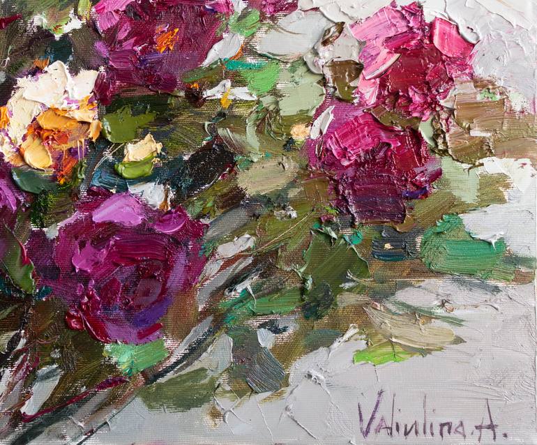 Original Impressionism Botanic Painting by Anastasiia Valiulina