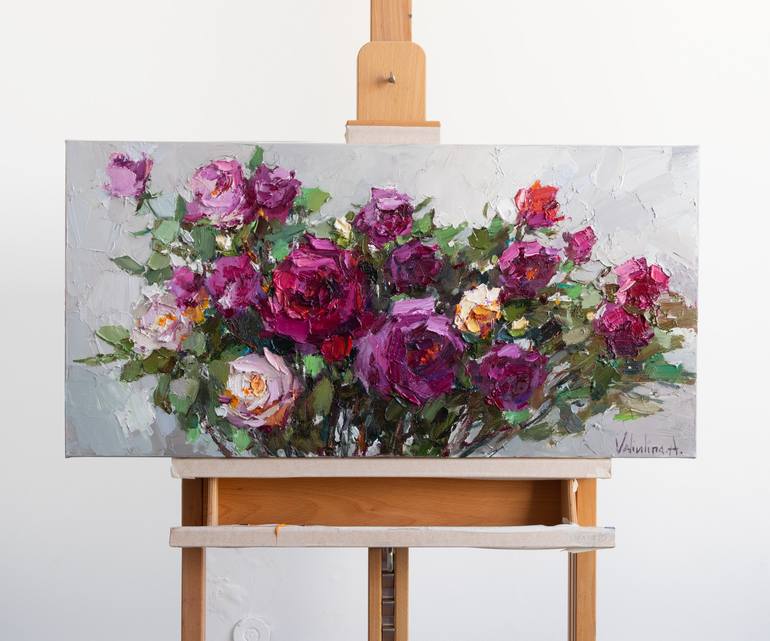 Original Impressionism Botanic Painting by Anastasiia Valiulina