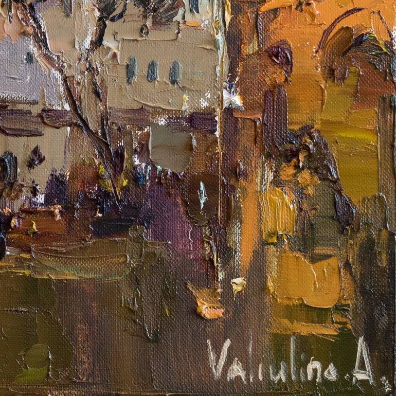 Original Abstract Architecture Painting by Anastasiia Valiulina