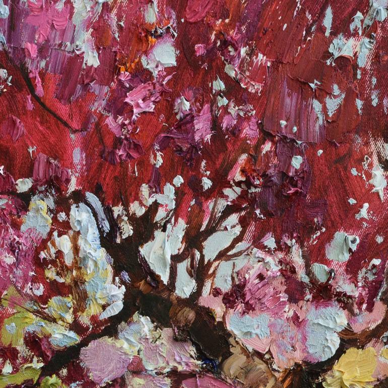 Original Impressionism Tree Painting by Anastasiia Valiulina