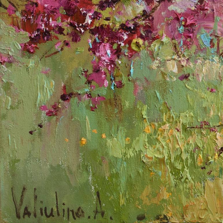 Original Impressionism Tree Painting by Anastasiia Valiulina