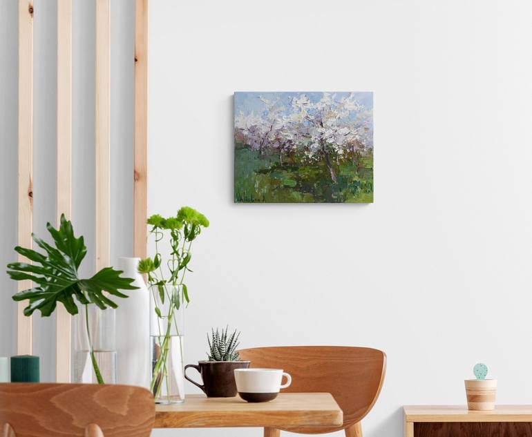 Original Impressionism Tree Painting by Anastasiia Valiulina