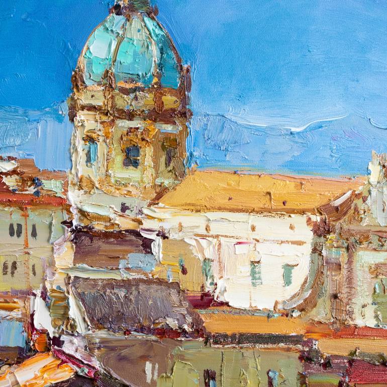 Original Impressionism Architecture Painting by Anastasiia Valiulina