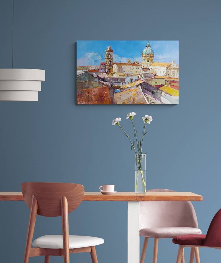 Original Impressionism Architecture Painting by Anastasiia Valiulina