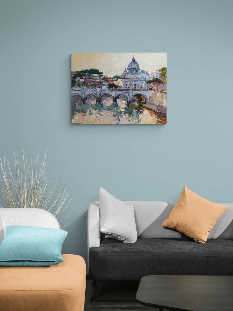 Original Impressionism Architecture Painting by Anastasiia Valiulina