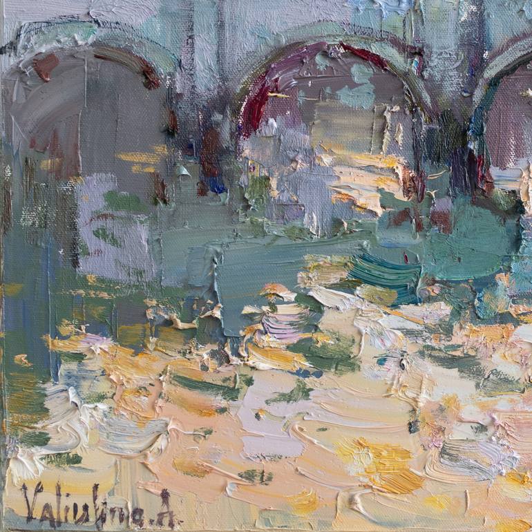 Original Impressionism Architecture Painting by Anastasiia Valiulina