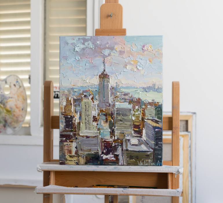 Original Impressionism Architecture Painting by Anastasiia Valiulina