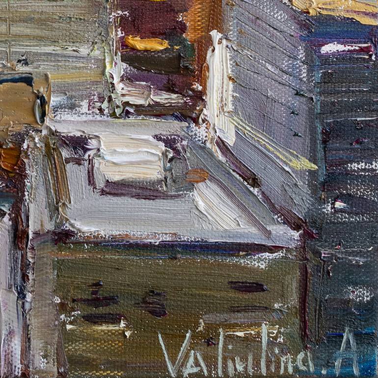 Original Impressionism Architecture Painting by Anastasiia Valiulina