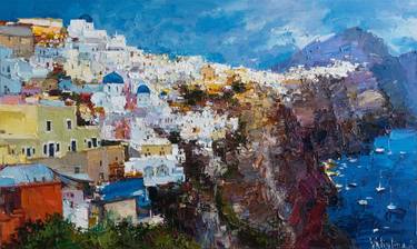 Original Impressionism Cities Paintings by Anastasiia Valiulina