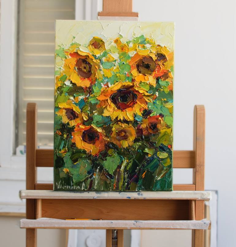 Original Impressionism Floral Painting by Anastasiia Valiulina