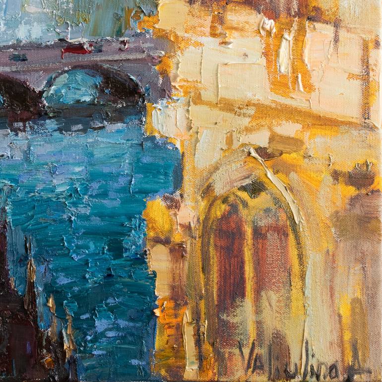 Original Impressionism Architecture Painting by Anastasiia Valiulina