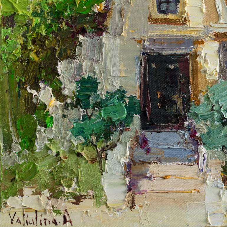 Original Impressionism Architecture Painting by Anastasiia Valiulina