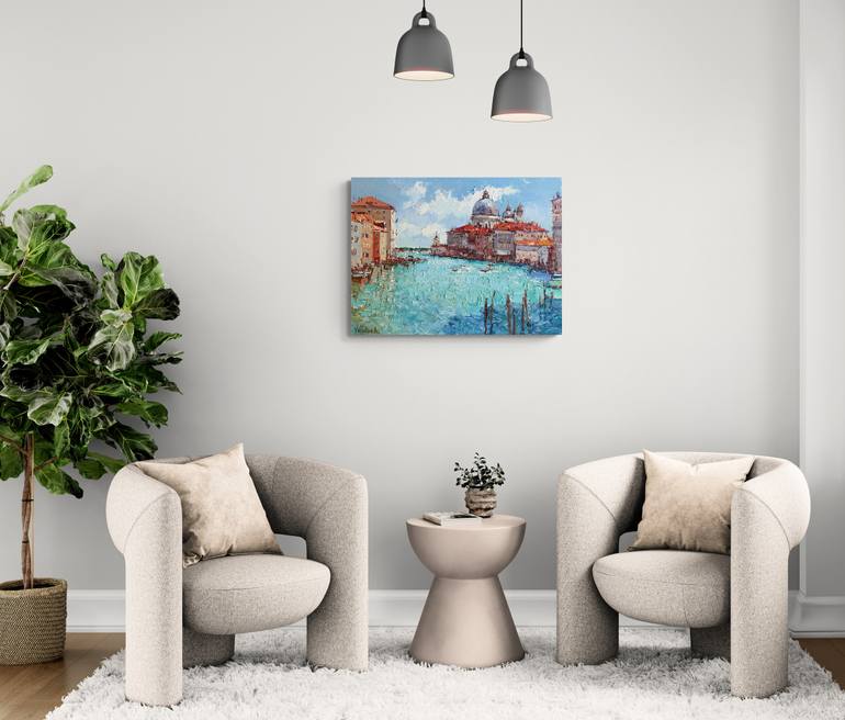 Original Impressionism Architecture Painting by Anastasiia Valiulina