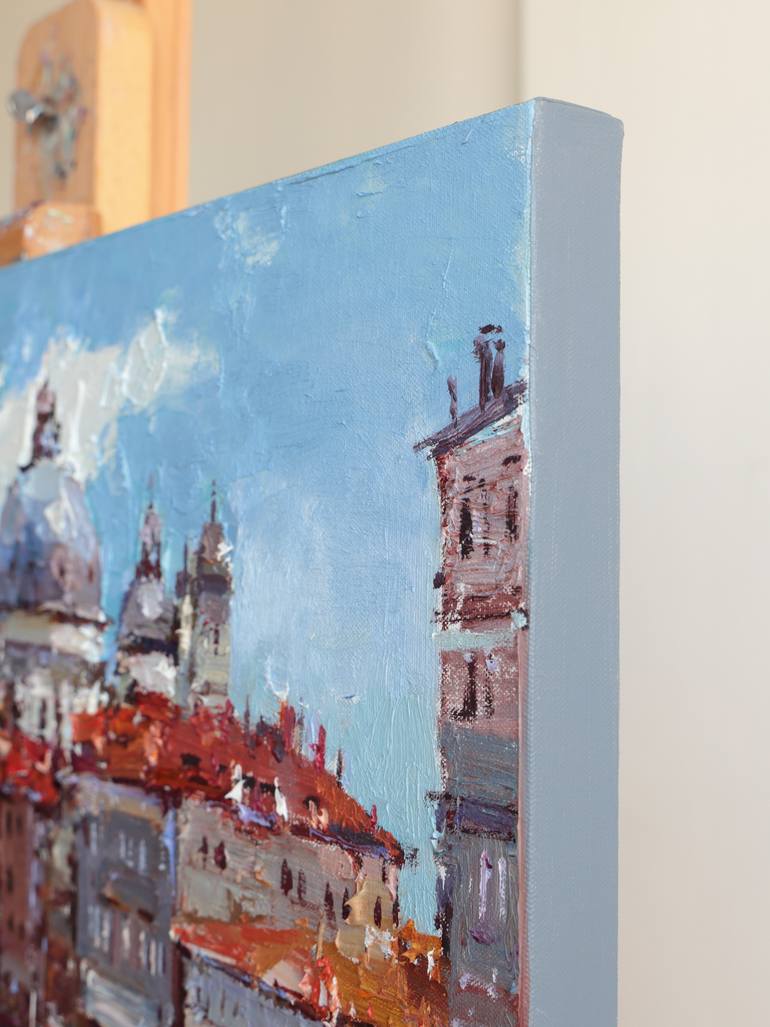 Original Impressionism Architecture Painting by Anastasiia Valiulina