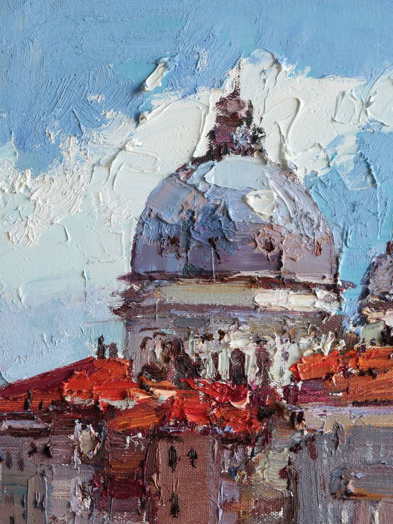 Original Impressionism Architecture Painting by Anastasiia Valiulina