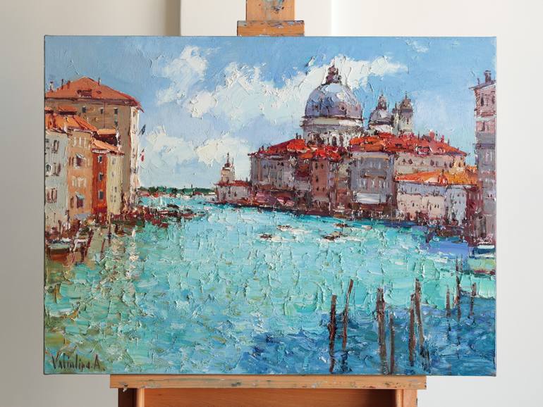 Original Impressionism Architecture Painting by Anastasiia Valiulina
