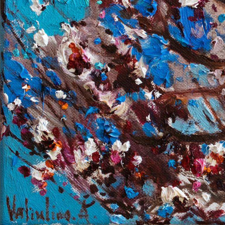 Original Impressionism Floral Painting by Anastasiia Valiulina