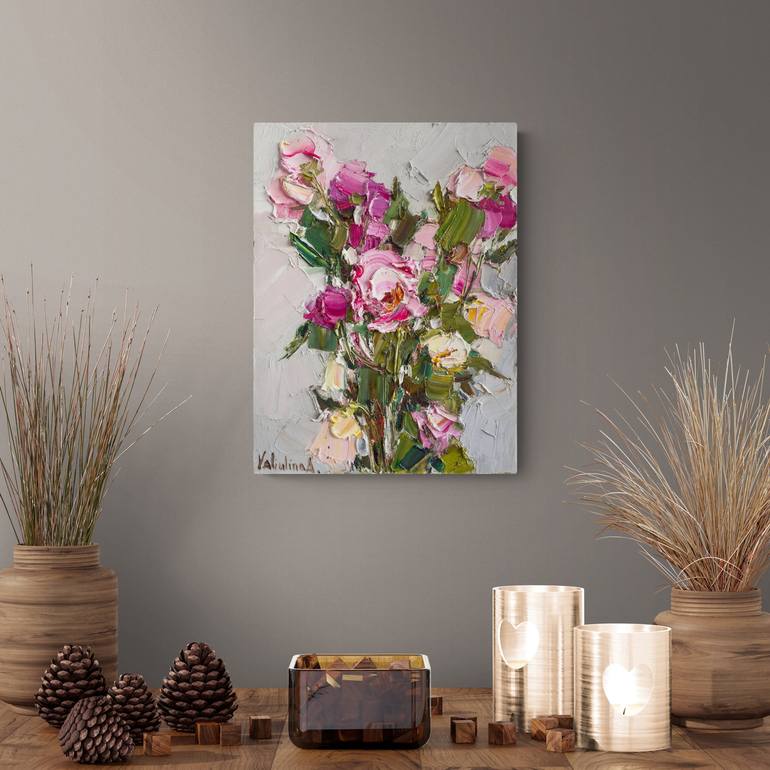 Original Floral Painting by Anastasiia Valiulina