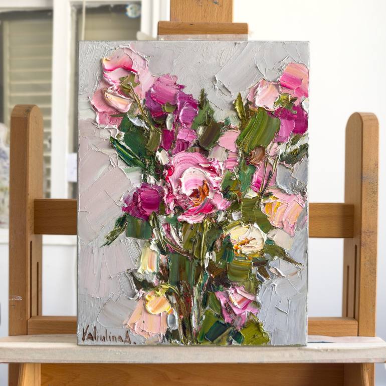 Original Abstract Floral Painting by Anastasiia Valiulina