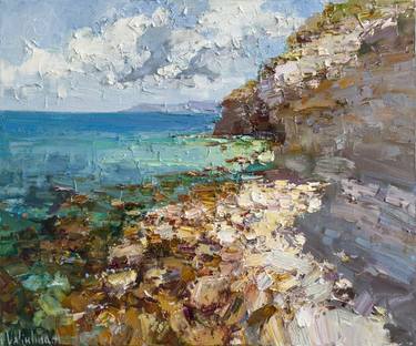 Original Impressionism Beach Paintings by Anastasiia Valiulina