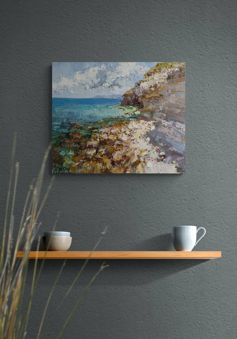 Original Beach Painting by Anastasiia Valiulina