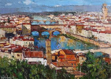 Original Impressionism Cities Paintings by Anastasiia Valiulina