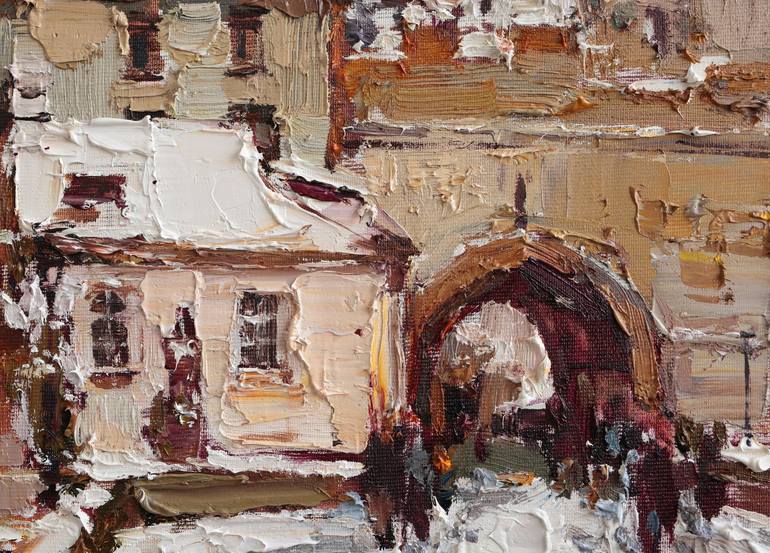 Original Impressionism Cities Painting by Anastasiia Valiulina