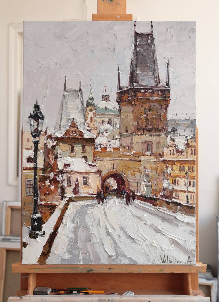 Original Impressionism Cities Painting by Anastasiia Valiulina