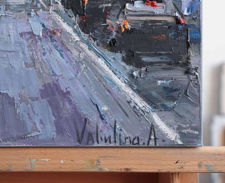 Original Impressionism Cities Painting by Anastasiia Valiulina