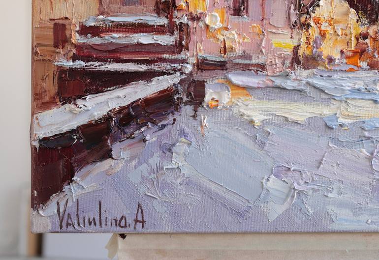 Original Impressionism Architecture Painting by Anastasiia Valiulina