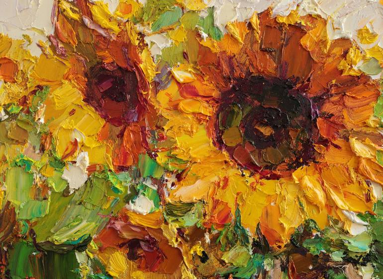 Original Impressionism Floral Painting by Anastasiia Valiulina