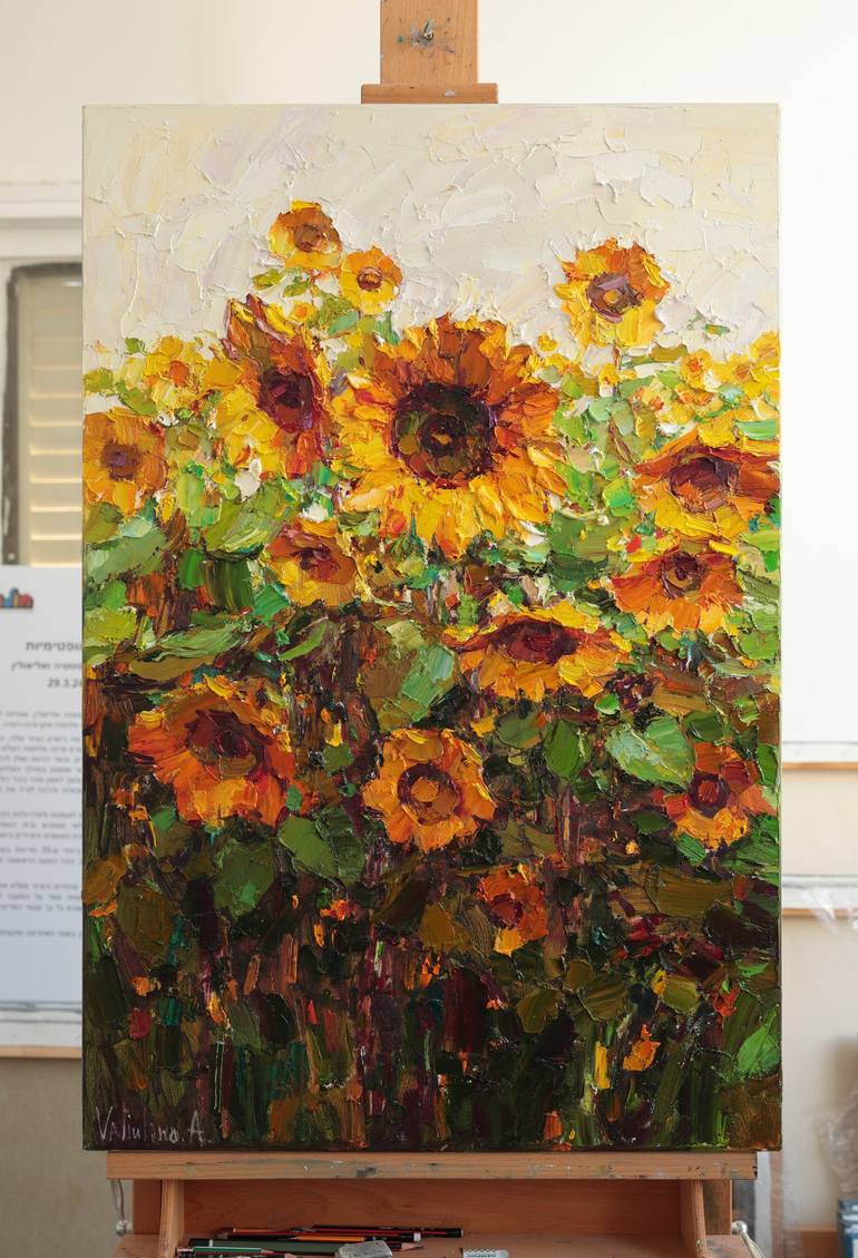 Original Impressionism Floral Painting by Anastasiia Valiulina