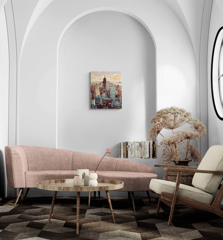 Original Impressionism Cities Painting by Anastasiia Valiulina