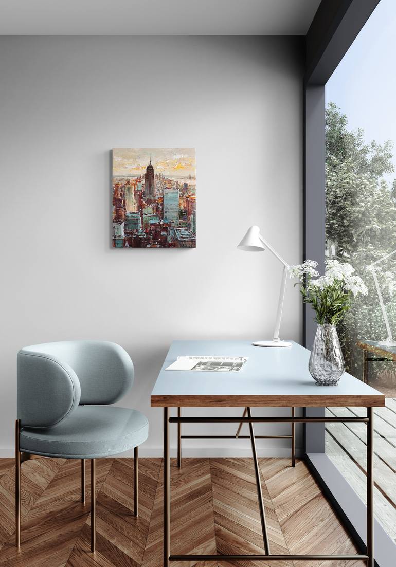 Original Impressionism Cities Painting by Anastasiia Valiulina